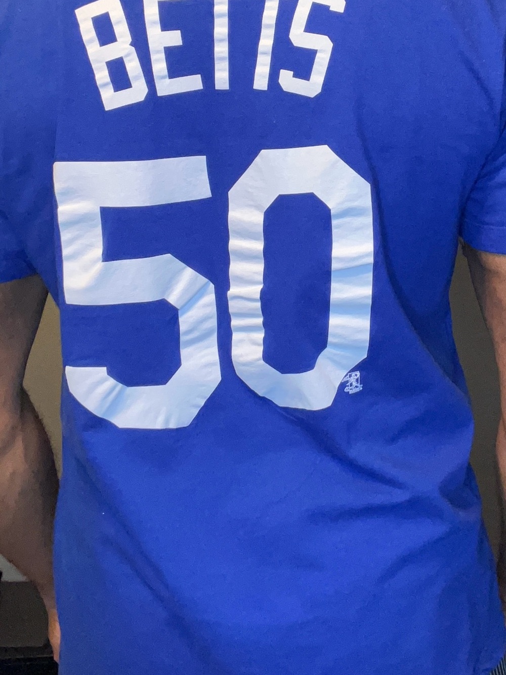 Nike Los Angeles Dodgers Mookie Betts #50 T-Shirt Blue Large MLB - Picture 4 of 6